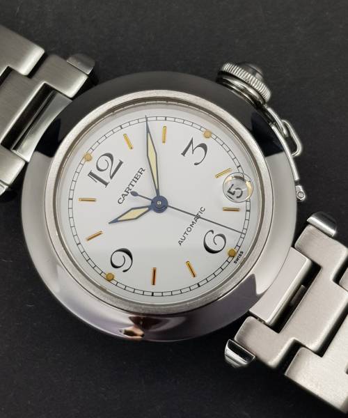 Cartier Pasha C 2324 35mm Very Good condition stahl steel 183XXX02Nov25