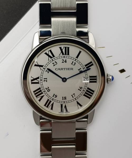 Cartier Ronde Solo De Cartier 2934 36mm With Paper Very Good condition stahl steel 130CLApri