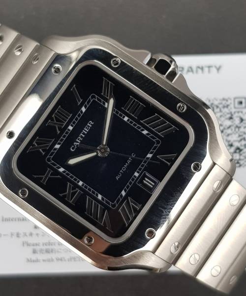 Cartier Santos De Cartier WSSA0030 With Card Mint condition stahl steel 3BnovBlum