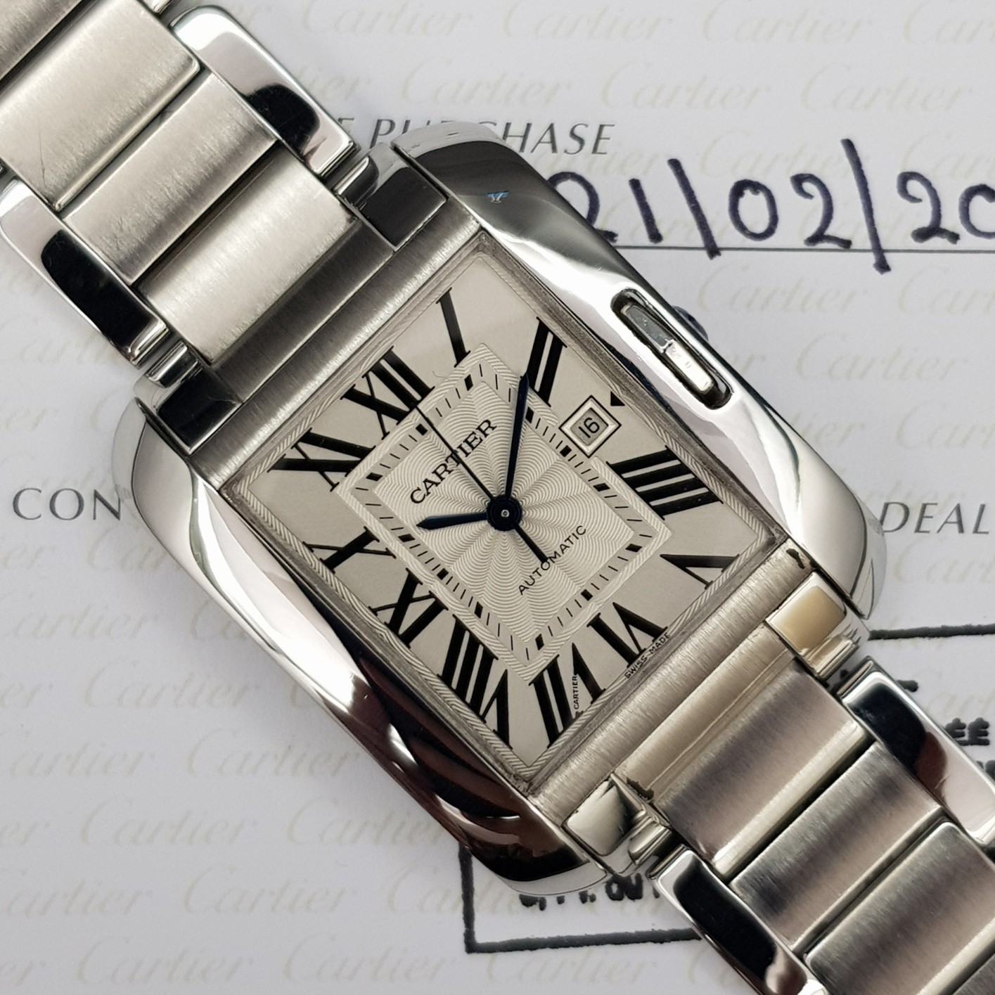 Cartier Tank Anglaise 3511 39.9mm With Paper Very Good condition 81CLOttAtt
