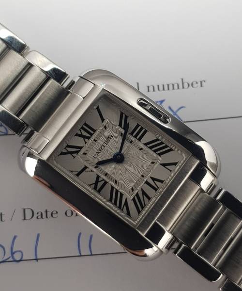 Cartier Tank Anglaise W5310022 30.5mm With Paper Mint condition steel CL67OttAtt