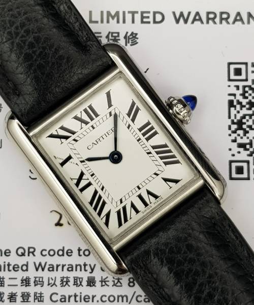 Cartier Tank Must Solarbeat WSTA0060 29.5mm With Card Mint condition stahl steel 76Blu3