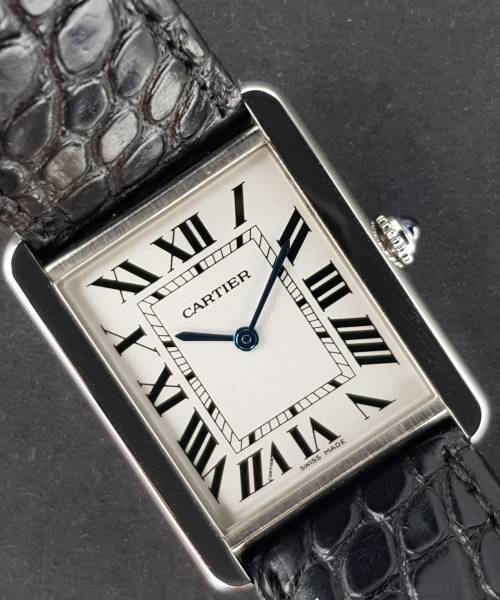 Cartier Tank Solo 2715 27mm Mint condition stahl steel CL28OttAtt