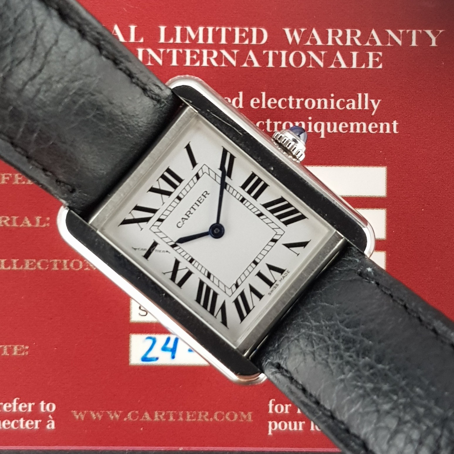 Cartier Tank Solo WSTA0030 31mm With Card Mint condition stahl CL22OttAtt