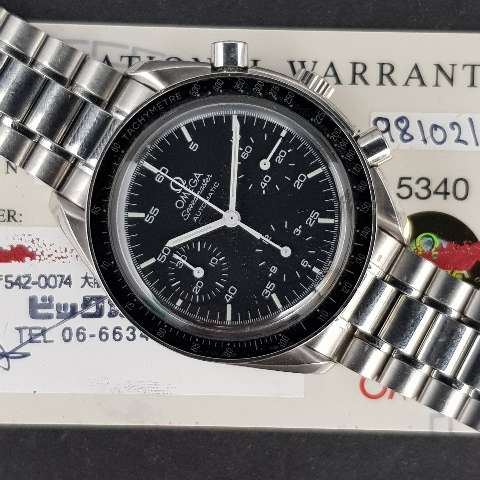 Omega Speedmaster Reduced 351050 39mm With Card Good condition stahl steel 322XXX02Nov