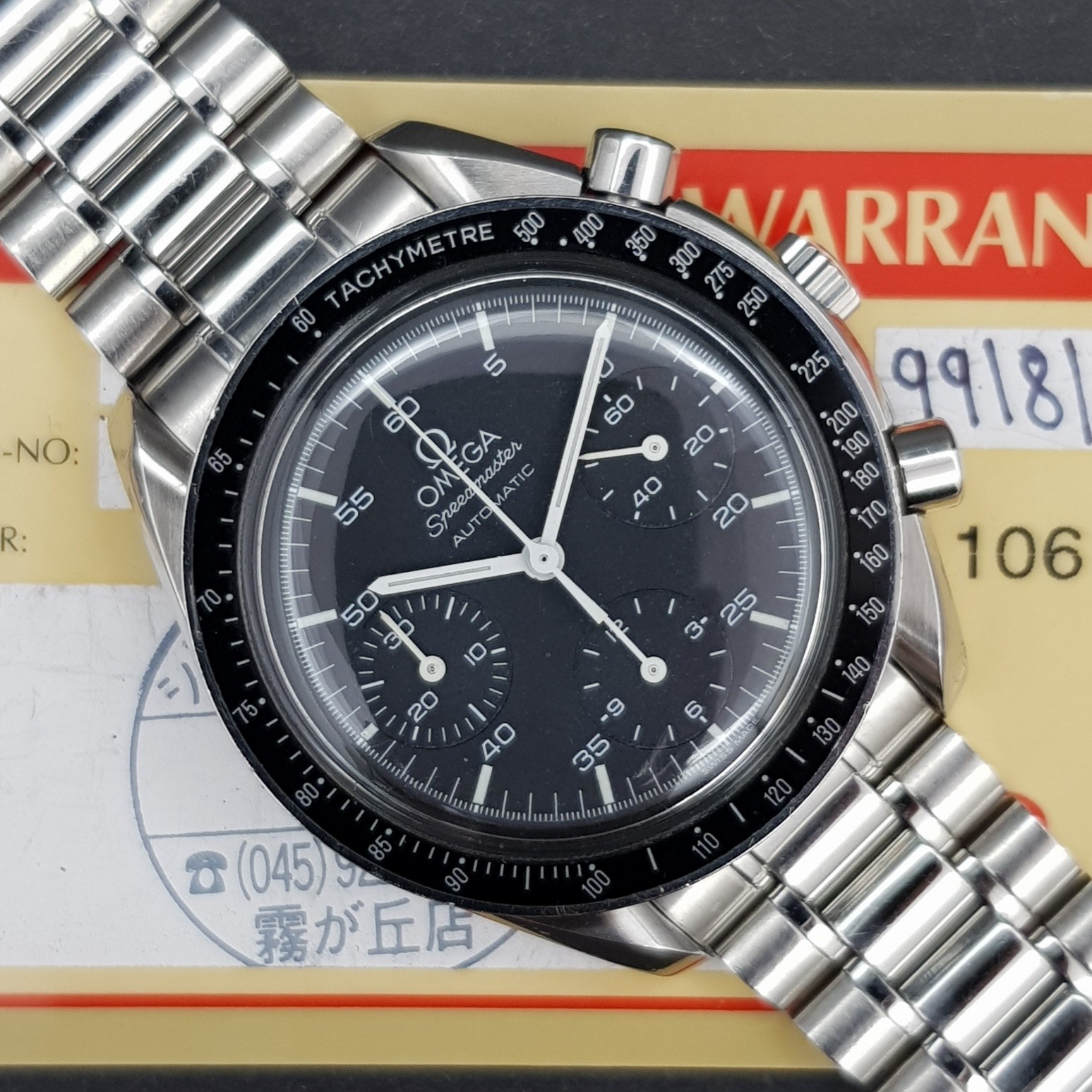 Omega Speedmaster Reduced 351050 39mm With Card Good condition stahl steel 329XXX02Nov