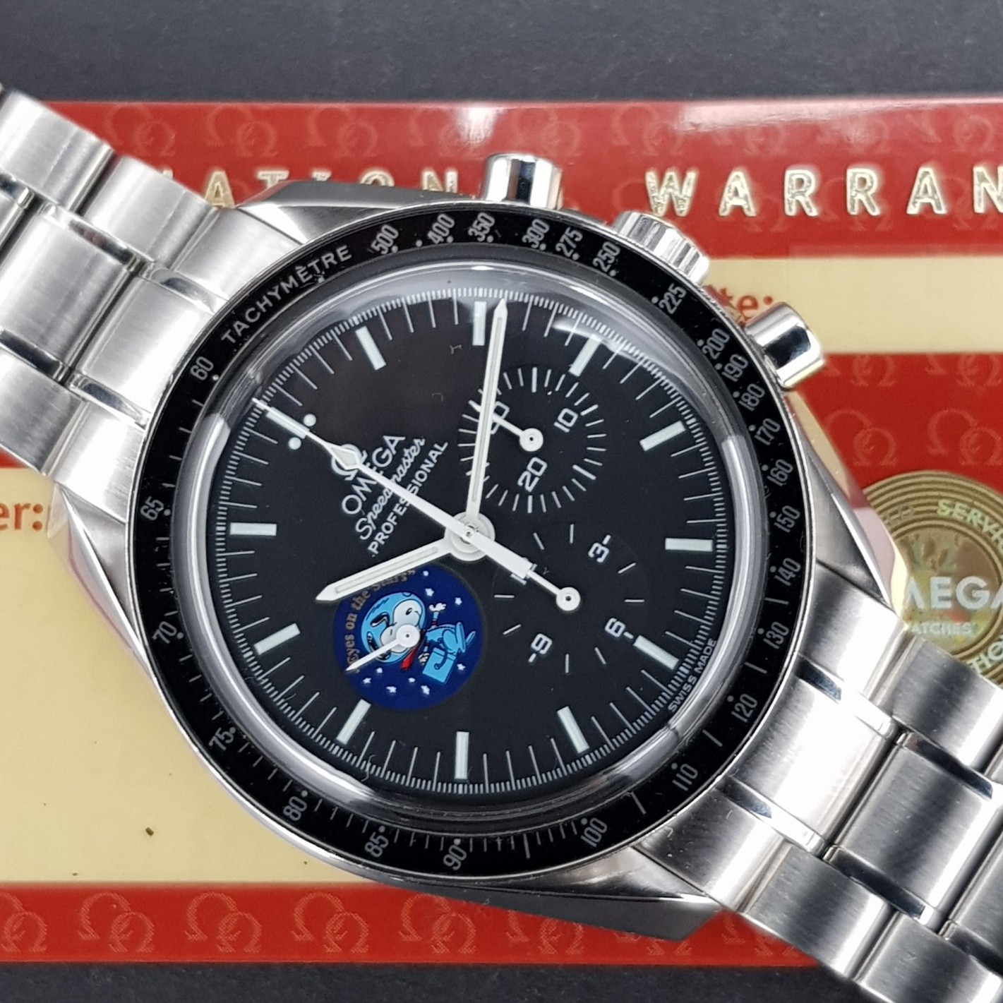 Omega Speedmaster Snoopy 3578.51.00 Full Set Mint condition stahl steel 16BluAefNov