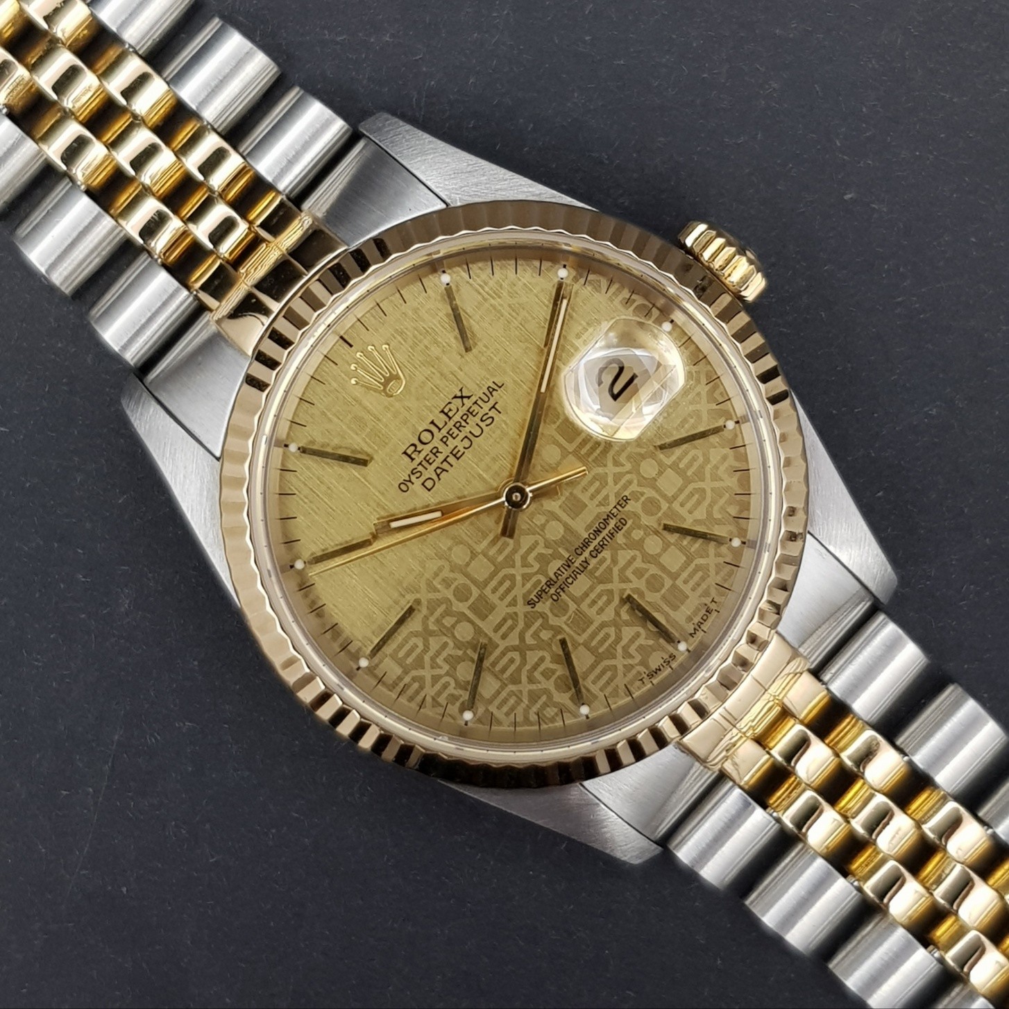 Rolex Datejust 36mm 16233 Computer Dial Very Good conditionn steel and Gold X379