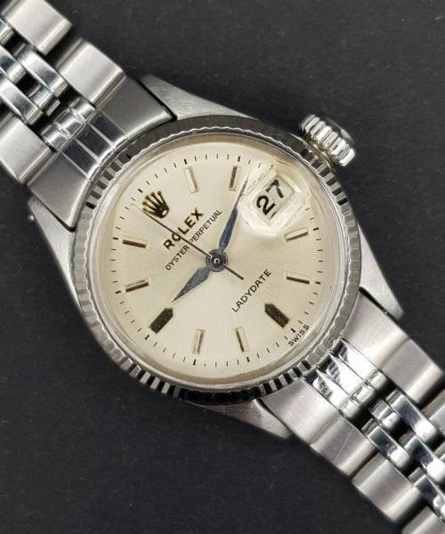 Rolex Oyster Perpetual Lady Date 6517 26mm Good condition stahl steel X2