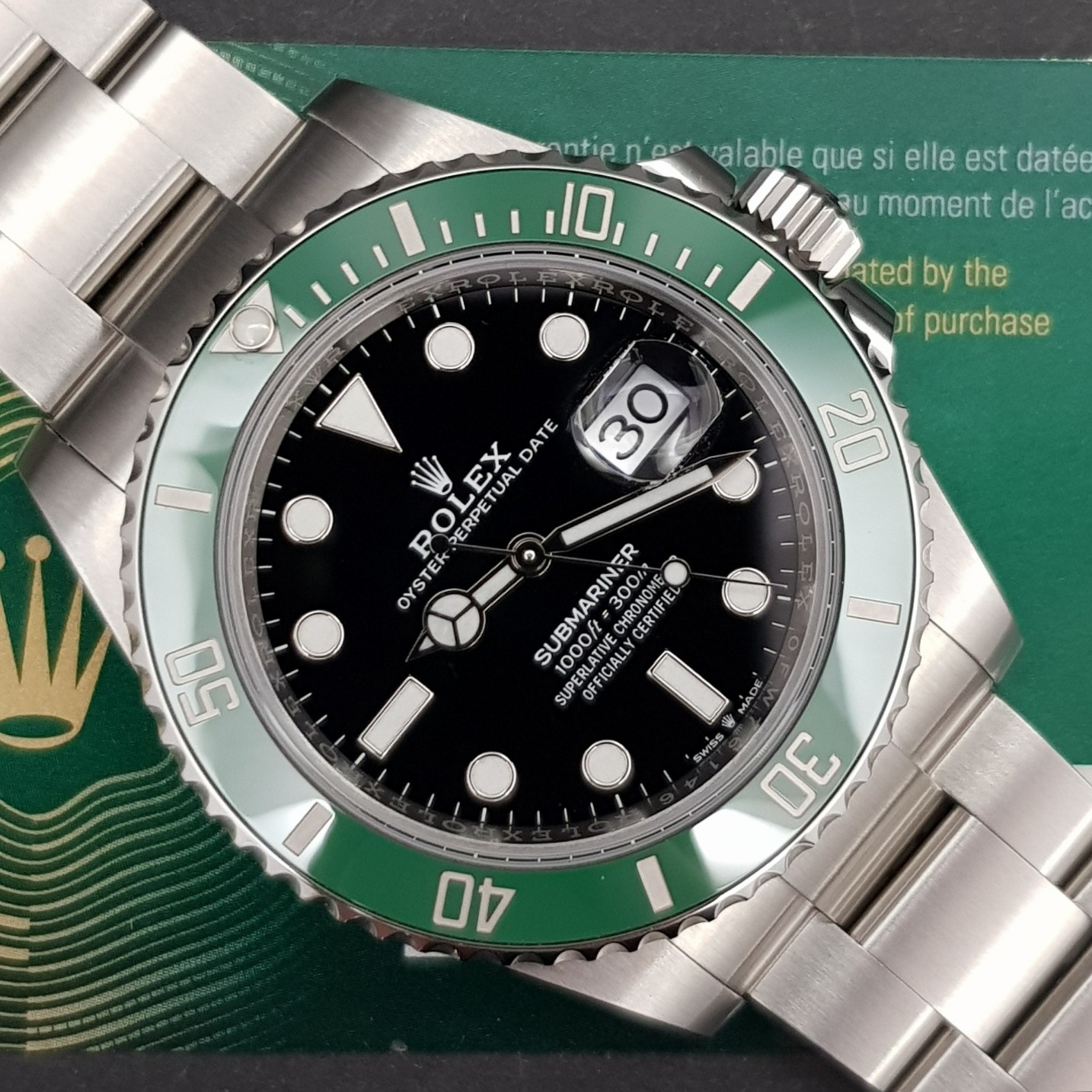 Rolex Submariner Date 126610LV 41MM Whit Card Mint condirion stahl steel 2AEF