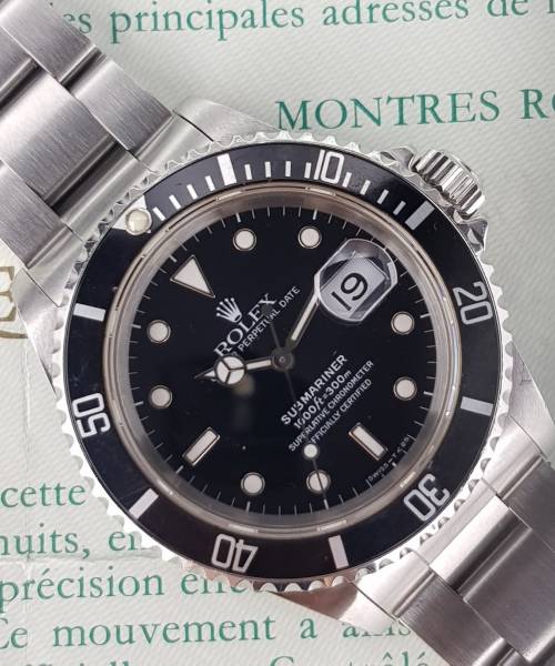 Rolex Submariner Date 16610 40mm With Paper Good condition stahl steel 50BnovAef