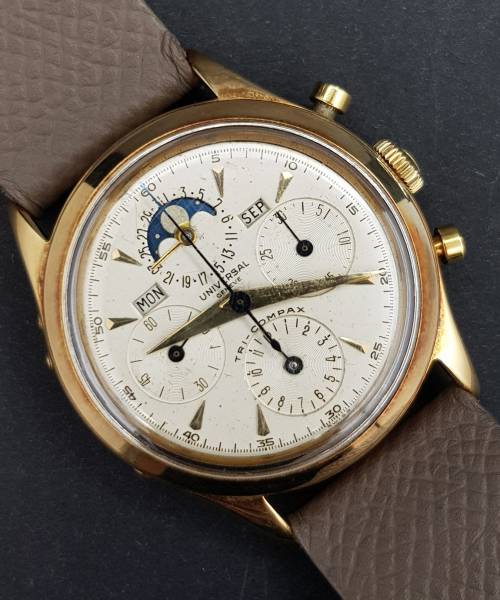 Universal Genève Tri-Compax 52225-1Universal tri-compax 54 Calendario completo 14k CV.V5