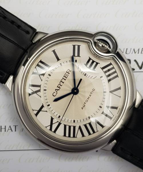 Cartier Ballon Bleu 36mm 3284 36mm With Paper Very Good condition stahl steel 72HHK3