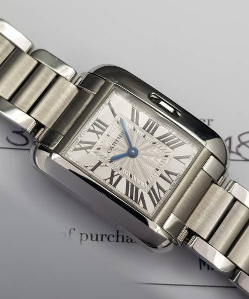 Cartier Tank Anglaise 3485 30.2mm With Paper Quarz Very Good condition CL70OttAtt