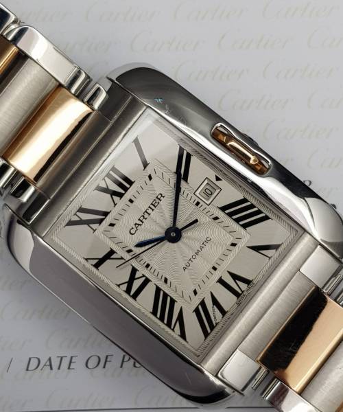 Cartier Tank Anglaise 3511 39.2mm With Paper Very Good condition steel/gold 493XXX