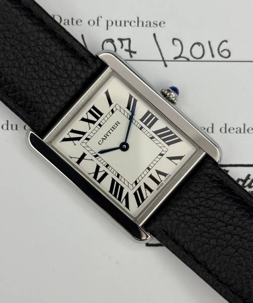 Cartier Tank Solo WSTA0028 3169 34.8mm With Paper Mint condition Clogen33