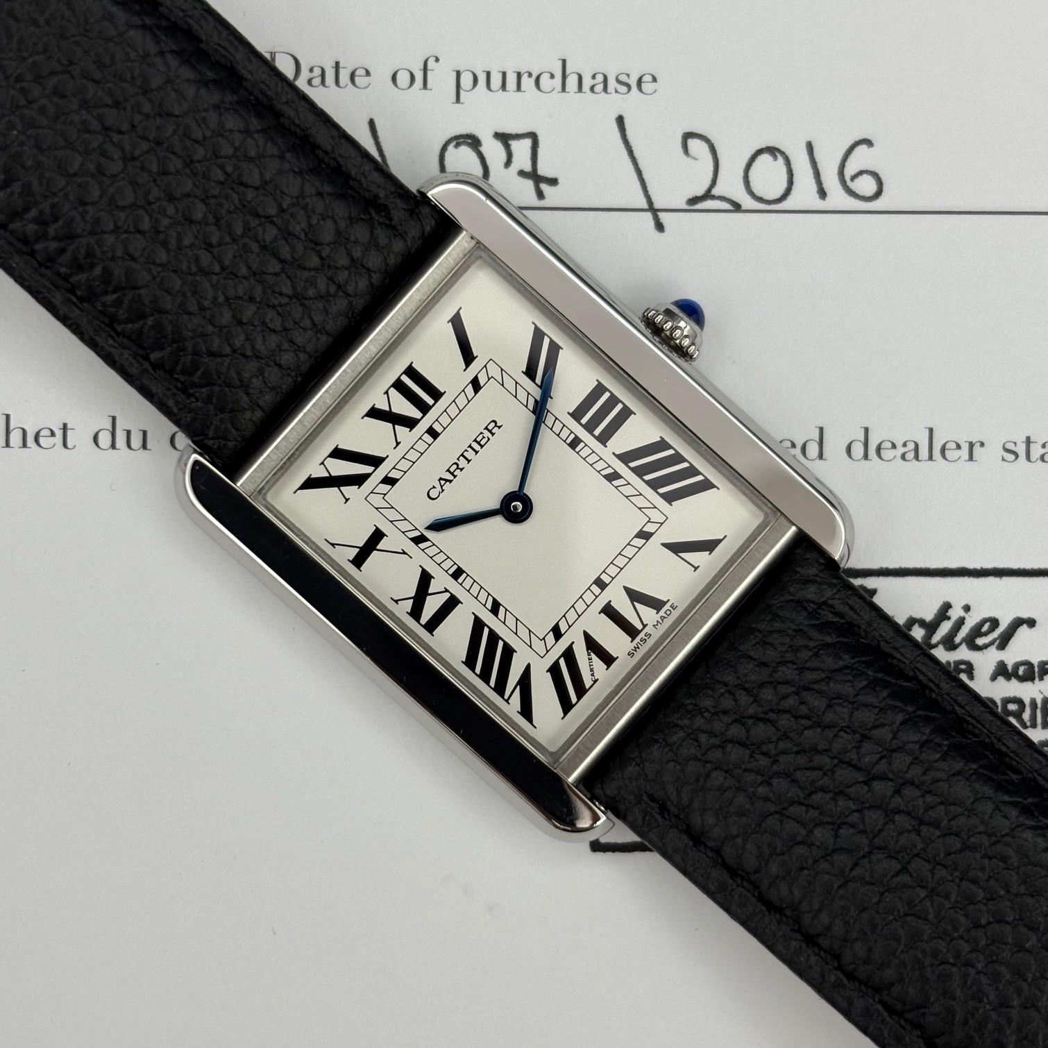 Cartier Tank Solo WSTA0028 3169 34.8mm With Paper Mint condition Clogen33