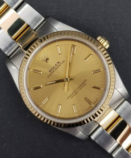 Rolex Oyster Perpetual 34 14233 34mm Very Good condition steel and gold 81XXHK2