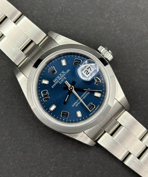 Rolex Oyster Perpetual Lady Date Lady-Datejust 79160 26mm Blu Dial Mint condition stahl steel 35XXGen26