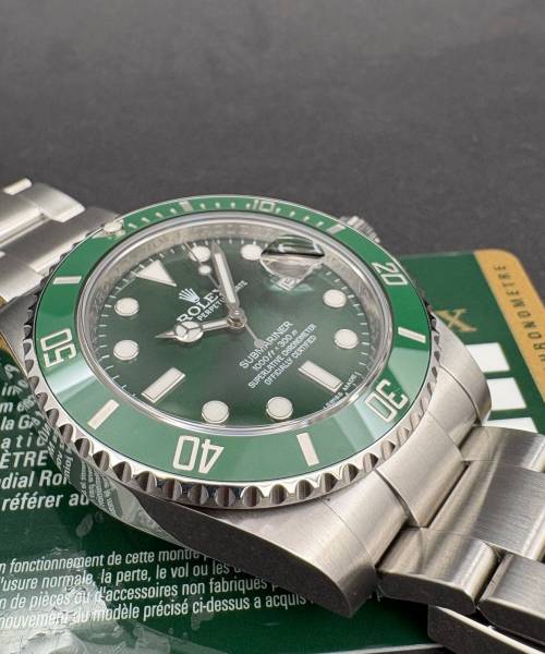 Rolex Submariner Date 116610LV Hulk With Card Good condition stahl steel 11Blum01G